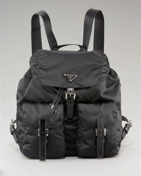 bolsa prada negra nylon|prada nylon backpacks.